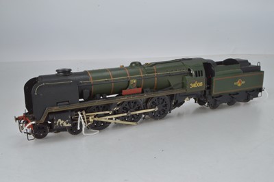 Lot 913 - A kit / commercial built 4-6-2 Locomotive and Tender, Ex-SR rebuilt Bullied 'West Country' Class, No 34008 ' Padstow'