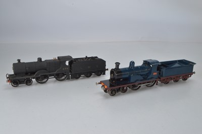 Lot 914 - A kit / scratch / commercially made 4-4-0 Locomotive and tender, LMS Class 2P, No 674 together with a 4-4-0 Locomotive and tender, No 926, with PJO 2011 to underside of frame (2)