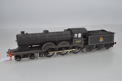 Lot 916 - A kit  / Scratch built O gauge 4-6-0 Locomotive and tender BR lined black, No 61567