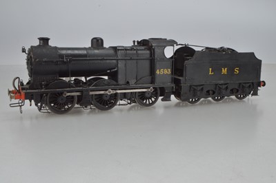 Lot 918 - A kit / Scratch built O Gauge 0-6-0 Locomotive and tender, LMS, No 4593 finished in black