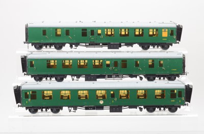 Lot 924 - Lima O Gauge MK1 SR coaches consisting of, S34233 Brake coach,  S34242 Brake coach and S3063 All 1st (3)
