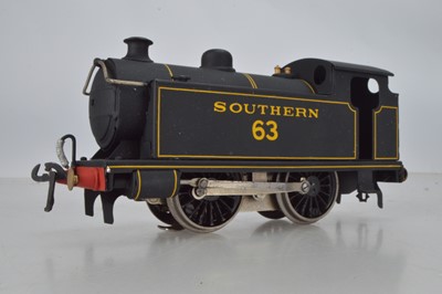 Lot 936 - Basset Lowke / Hornby 0 Gauge 0-4-0 Tank Locomotive repainted in black with gold lining, No 63