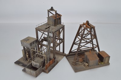 Lot 954 - 0 Gauge scratchbuilt finescale non-operating Coal Mine Buildings (2) 