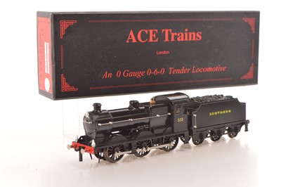 Lot 964 - Ace 0 Gauge Modern issue E/5 0-6-0 Loco & Tender SR black Q class