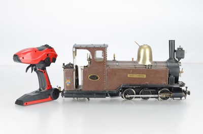 Lot 970 - Professionally Scratch built and painted narrow gauge 16mm Locomotive Moel Tryfan 0-6-4 built for the North Wales Narrow Gauge Railways with hand controller (2)