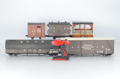 Lot 977 - Professionally scratch built and painted Narrow gauge 16mm rolling stock (6)