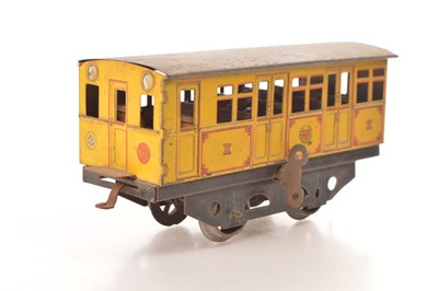Lot 999 - Carette Gauge 1 0-4-0 Berlin Underground Railway No 1036 Continental Yellow Clockwork Locomotive