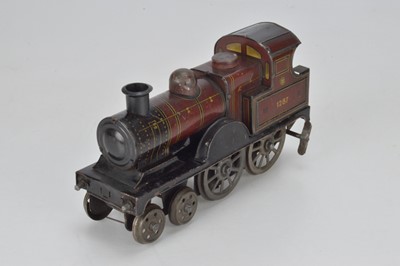 Lot 1007 - A Gunthermann 4-4-0 locomotive, Lithgraphed Midland Railway maroon, No 1287