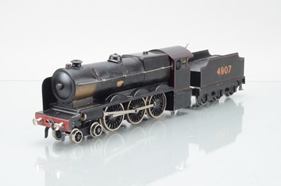 Lot 1022 - Bassett Lowke O Gauge live steam '4-6-0, 'Super Enterprise', finished in black with red lining, No 4907, togther with two Bassett Lowke catalogues dated August 1939