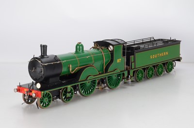 Lot 1051 - A professionally-built and painted 3 1/2" gauge T9 class 4-4-0 locomotive and tender (2)