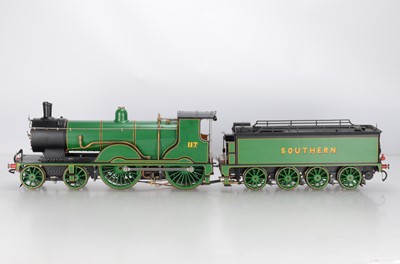 Lot 1051 - A professionally-built and painted 3 1/2" gauge T9 class 4-4-0 locomotive and tender (2)