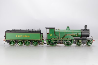Lot 1051 - A professionally-built and painted 3 1/2" gauge T9 class 4-4-0 locomotive and tender (2)
