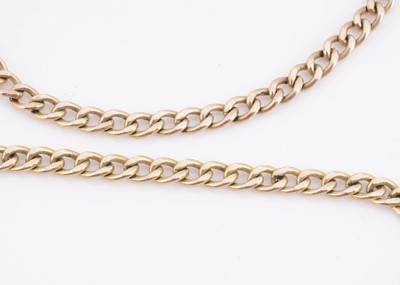 Lot 20 - A 9ct gold curb chain necklace