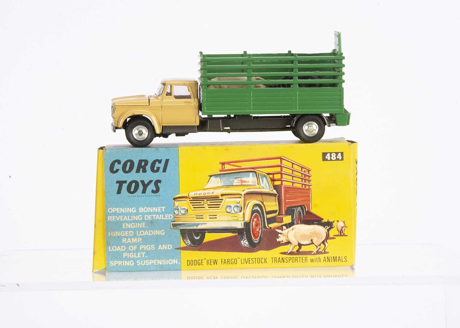 Lot 40 - A Corgi Toys 484 Dodge Kew Fargo Livestock Transporter