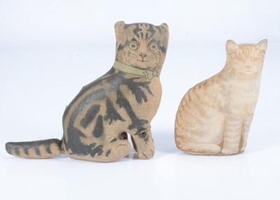 Lot 6 - Two printed cloth cats