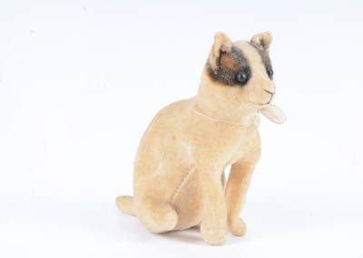 Lot 7 - An early Steiff seated velvet pointer dog, circa 1906