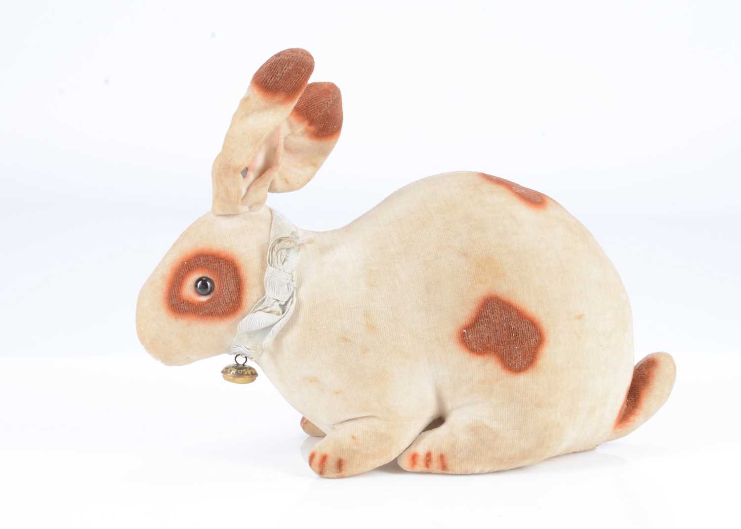 Lot 12 - A fine Steiff velvet rabbit rattle, circa 1908