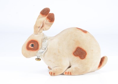 Lot 12 - A fine Steiff velvet rabbit rattle, circa 1908