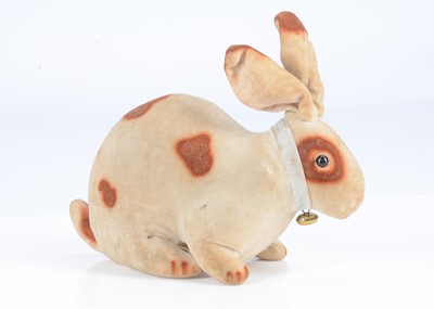 Lot 12 - A fine Steiff velvet rabbit rattle, circa 1908