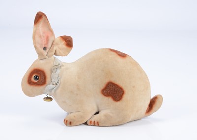Lot 12 - A fine Steiff velvet rabbit rattle, circa 1908