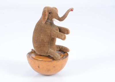 Lot 23 - A rare early Steiff tumbling elephant, possibly pre-button