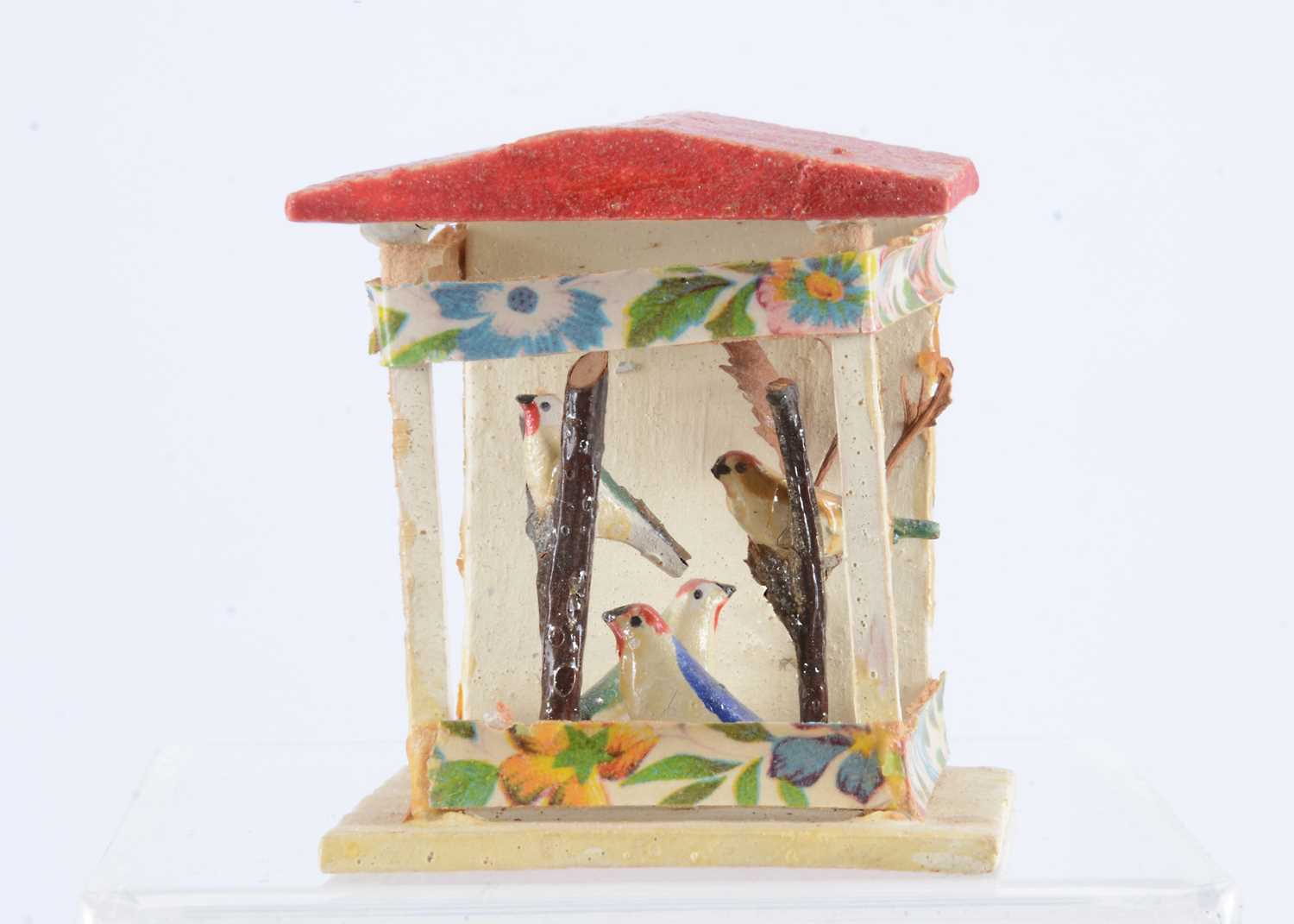 Lot 32 - An early 20th century Erzgebirge aviary