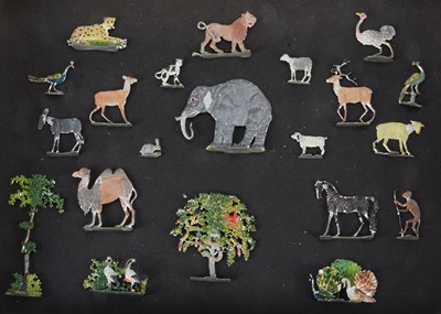 Lot 37 - A group of early, 19th century German lead ‘flats’ wild animals