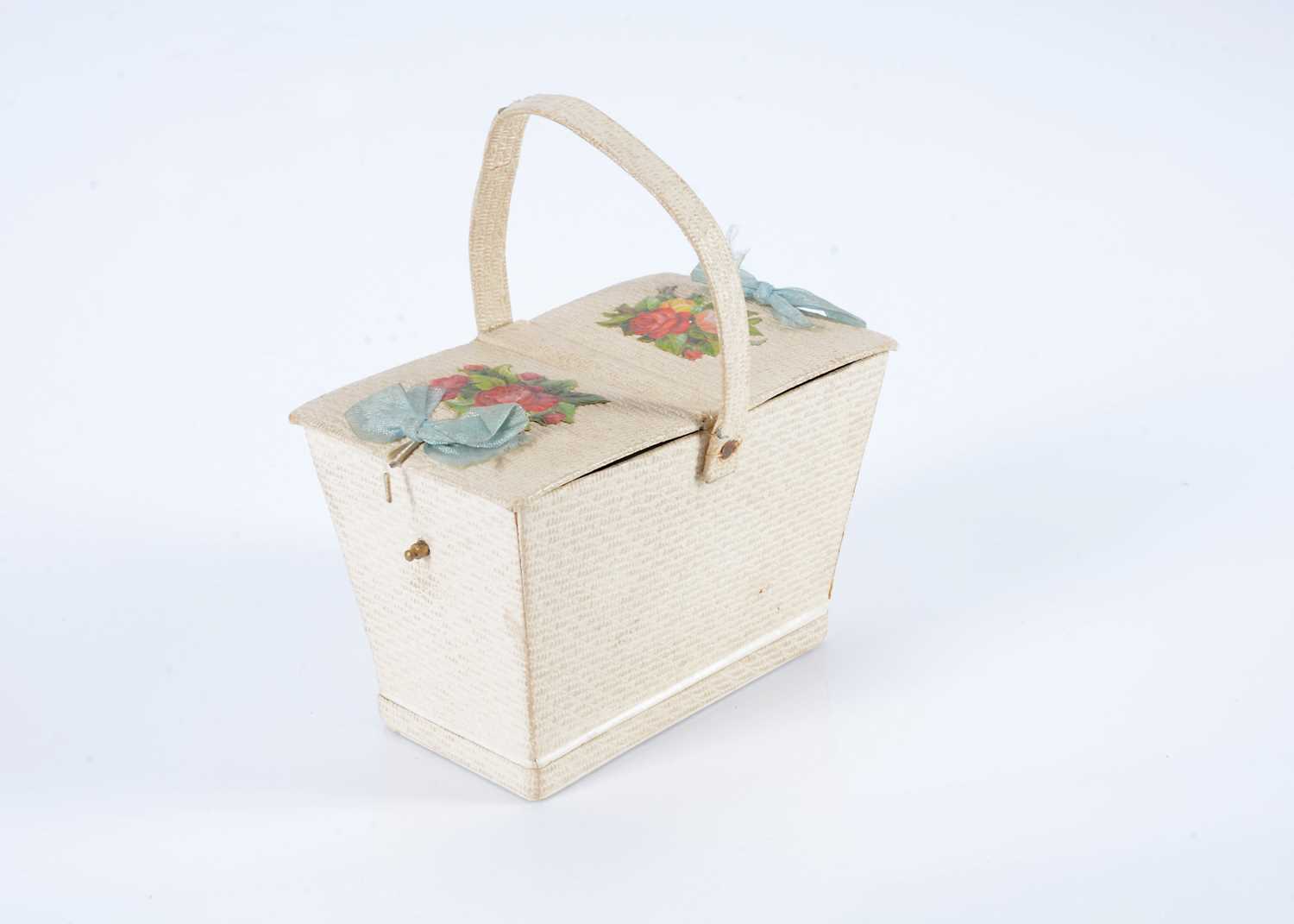 Lot 44 - A doll’s card hamper, circa 1900