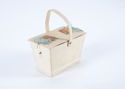 Lot 44 - A doll’s card hamper, circa 1900