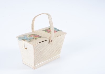 Lot 44 - A doll’s card hamper, circa 1900