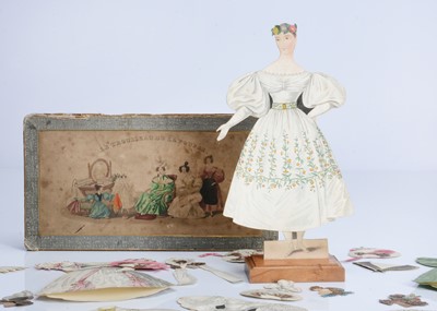 Lot 50 - A rare 1830s French paper doll ‘Le Trousseau de la Poupée’