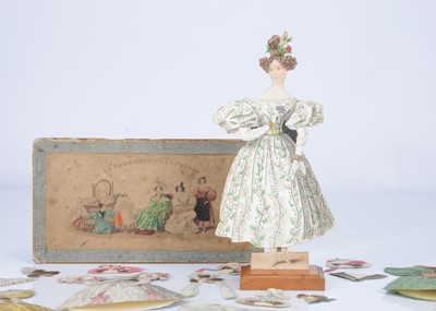 Lot 50 - A rare 1830s French paper doll ‘Le Trousseau de la Poupée’