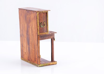 Lot 54 - An early 19th century French card dolls’ house Bonheur du Jour with shop stamp