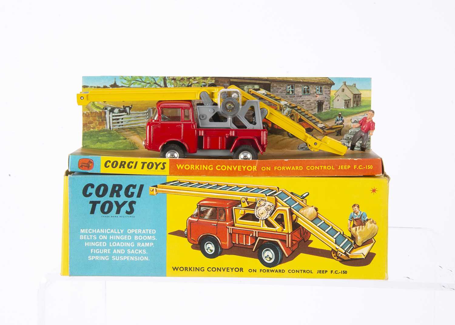 Lot 76 - A Corgi Toys 64 Working Conveyor On Forward Control Jeep FC-150
