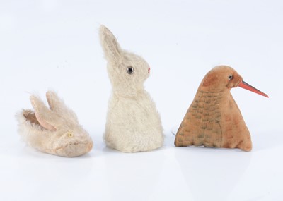 Lot 61 - An English white rabbit egg cosy, 1915/20s