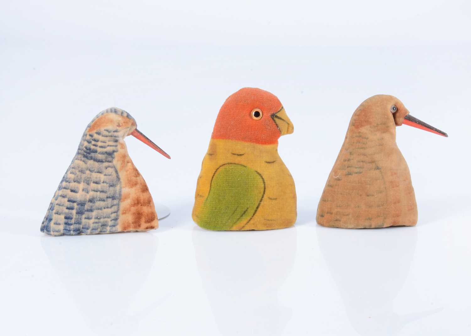 Lot 62 - Three English bird egg cosies, 1910/20s