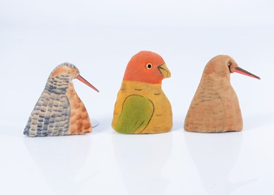 Lot 62 - Three English bird egg cosies, 1910/20s