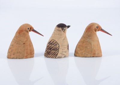 Lot 63 - Three English bird egg cosies, 1910/20s