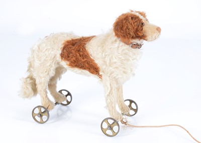 Lot 65 - A Steiff St. Bernard dog on wheels, circa 1911
