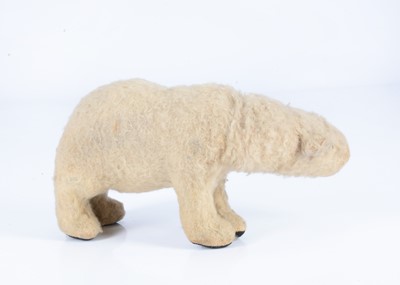 Lot 80 - A 1930s English polar bear with tail operated rotating head, probably Omega
