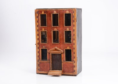 Lot 102 - A small 19th century box back dolls’ house