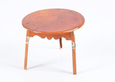 Lot 103 - An 19th century Evans & Cartwright tinplate dolls’ house cricket table