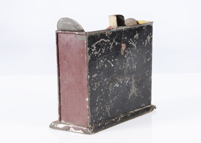 Lot 111 - An 19th century small German painted tinplate toy kitchen