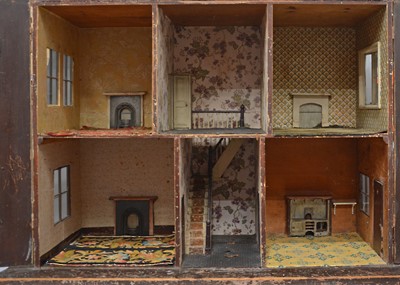Lot 115 - Victoria House, a large second half of the 19th century English wooden dolls’ house