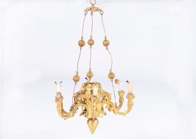 Lot 130 - A rare large Erhard & Sohne gilt metal dolls’ house chandelier
