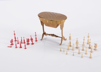Lot 139 - An Avery of Redditch brass dolls’ house sewing/games table needle case