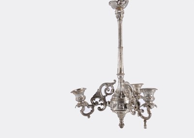 Lot 141 - A large early 20th century German pewter dolls’ house chandelier