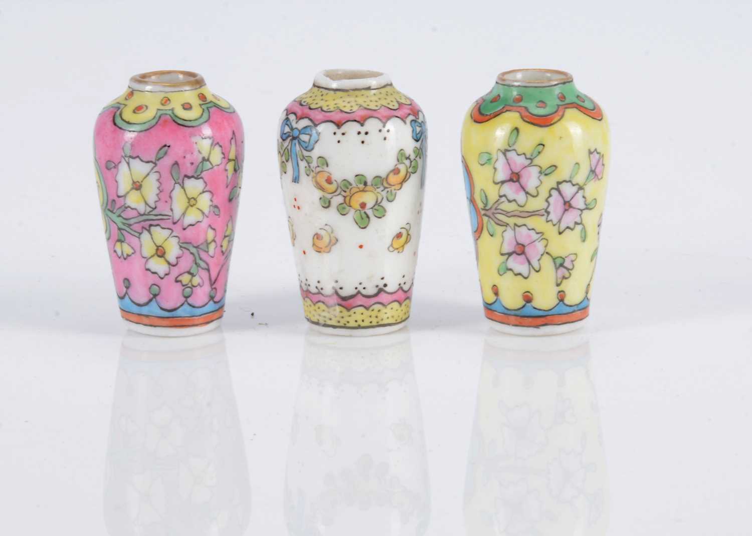 Lot 142 - Three Devres dolls’ house baluster vases