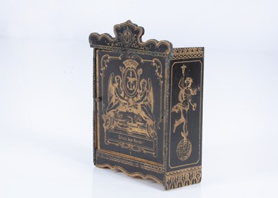 Lot 144 - An 19th century Waltershausen dolls’ house ebony music cabinet