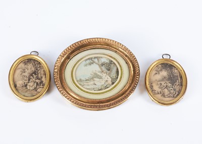 Lot 150 - Three 19th century miniature prints or dolls’ house pictures